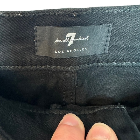 7 For All Mankind High waist Cropped Straight Jeans 26 - Picture 5 of 9